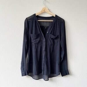 Ann Taylor Mixed Media Blouse